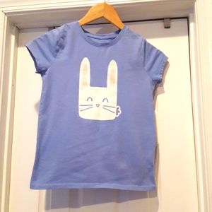 Cat and Jack Girls Bunny T-Shirt Size M 7/8